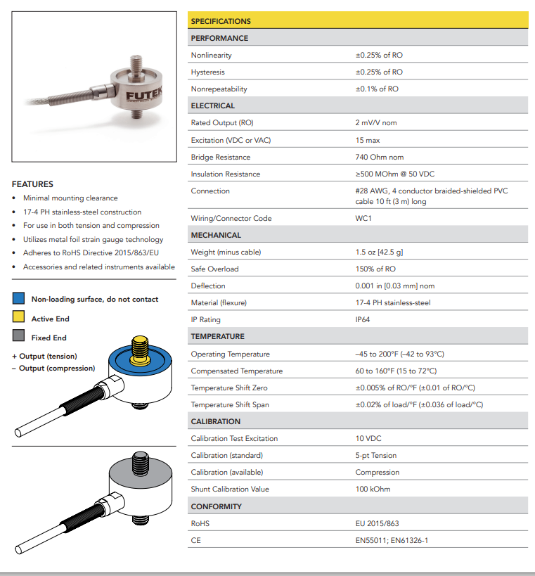 LCM300-50lb稱(chēng)重傳感器