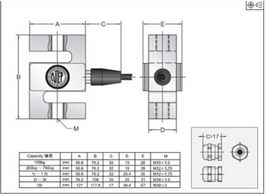 BSS-500kg產品尺寸